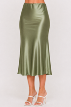 Sage Green Midi Skirt