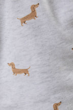High-Waist Dog Print Sweatshorts